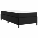 vidaXL Cadre de lit avec matelas Noir 100 x 200 cm Faux cuir