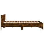 vidaXL Cadre de lit sans matelas chêne fumé 160x200 cm
