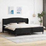 vidaXL Cadre de lit avec tête de lit Noir 180 x 200 cm Velours