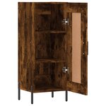 vidaXL Buffet Chêne fumé 34 5x34x90 cm Bois d'ingénierie