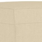 vidaXL Ensemble de canapés 4 Pièces avec coussins Crème Tissu