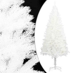 vidaXL Arbre de Noël artificiel aiguilles réalistes blanc 180 cm
