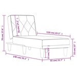 vidaXL Chaise longue bleu velours