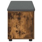 vidaXL Banc d'entrée avec coussin Chêne fumé 100 x 38 x 46 cm