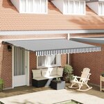 vidaXL Cadre d'auvent Anthracite et blanc 400 × 300 cm