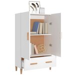 vidaXL Buffet Blanc 70x31x115 cm Bois d'ingénierie