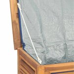 vidaXL Boîte de rangement jardin et sac 150x50x55 cm bois massif teck