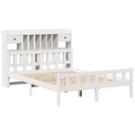vidaXL Lit bibliothèque sans matelas blanc 150x200 cm bois pin massif