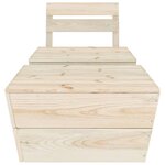 vidaXL Salon de jardin 2 Pièces Bois d'épicéa imprégné