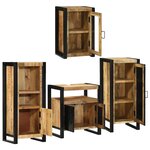 vidaXL Ensemble de mobilier de salle de bain Montage mural 4 Pièces