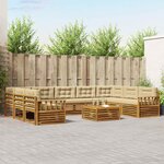 vidaXL Ensemble de canapés d'extérieur 10 Pièces Naturel et Beige