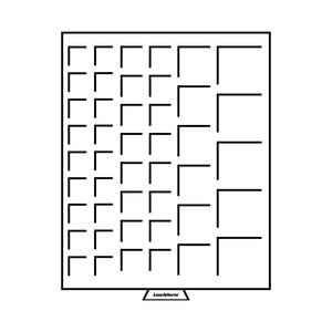 Médaillier 45 compartiments avec divers tailles  teinte fumée.