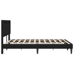 vidaXL Cadre de lit avec bandes LED Noir 160 x 200 cm Simili cuir