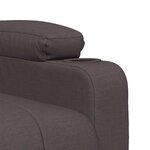 vidaXL Fauteuil de massage Marron foncé Tissu