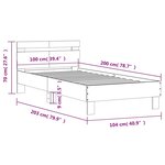 vidaXL Cadre de lit sans matelas avec lumières LED noir 100x200 cm