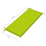 vidaXL Banc de jardin pliable avec coussin 118 cm Bambou