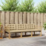 vidaXL Ensemble de canapés d'extérieur 3 Pièces Blanc et Beige