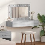 vidaXL Table de Toilette Gris 100 x 40 x 70 cm Bois d'ingénierie