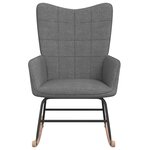 vidaXL Chaise à bascule Gris foncé Tissu