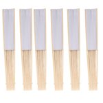 6 éventails en papier à customiser 21 cm