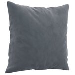 vidaXL Ensemble de canapés 2 Pièces avec coussins gris foncé velours