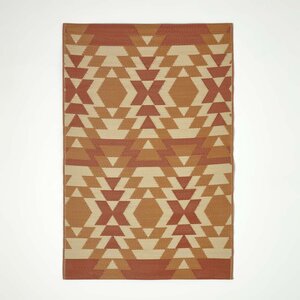 Tapis extérieur terrasse réversible - Tapis de jardin imperméable et résistant UV - Anya - Orange - 120x180 cm - HOMESCAPES
