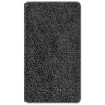 Tapis de bain rectangulaire gris foncé 70x120 cm en polypropylène antidérapant