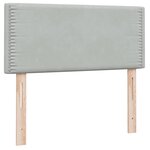 vidaXL Sommier à lattes de lit et matelas gris clair 90x210 cm velours