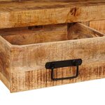 vidaXL Tables console avec tiroir 2 Pièces Marron Bois de Mangue Massif