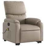 vidaXL Fauteuil inclinable de massage électrique cappuccino similicuir