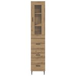 vidaXL Haut Armoire avec tiroir Chêne artisanal 34 5 x 34 x 180 cm