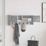 vidaXL Porte-manteau mural avec étagère Gris béton 80 x 20 x 30 cm