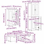 vidaXL Ensemble meuble TV FLORIN Blanc brillant Bois d'ingénierie