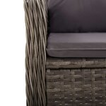 vidaXL Ensemble de bistro de jardin 5 Pièces Résine tressée Gris