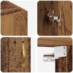 vidaXL Armoires Murailles 2 Pièces Bois ancien 69 5 x 34 x 90 cm