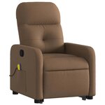 vidaXL Fauteuil de massage inclinable Marron Tissu