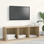 vidaXL Bibliothèque/Meuble TV chêne sonoma bois d'ingénierie