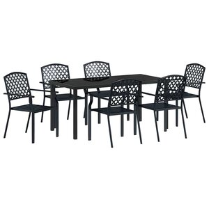 vidaXL Ensemble de salle à manger pour jardin 7 Pièces Anthracite