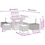 vidaXL Ensemble de canapé de jardin 8 Pièces Beige Poly rotin