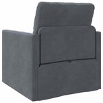 vidaXL Canapé-lit avec coussin Gris foncé 74 x 77 x 81 cm Velours