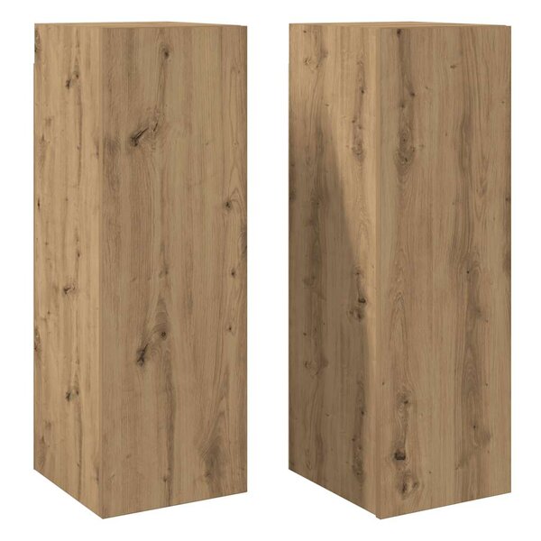 vidaXL Meubles TV 2 Pièces chêne artisanal 30 5x30x90cm bois d'ingénierie