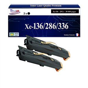 T3AZUR -2x Toners compatibles avec Xerox DocuCentre 136  2005  2055  286  3055  336 - Noir