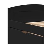 vidaXL Lit de jour avec 5 tiroirs sans matelas IRUN noir 90x200 cm