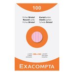 Etui De 100 Fiches - Bristol Ligné Non Perforé 100x150mm - Couleurs Assorties - X 10 - Exacompta