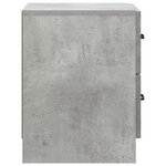 vidaXL Cabinet de chevet Gris béton 43 x 34 5 x 44 5 cm