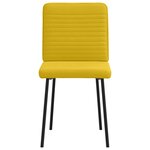vidaXL Chaises à manger lot de 6 jaune velours