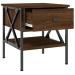 vidaXL Tables de chevet 2 Pièces chêne marron 40x42x45 cm bois ingénierie