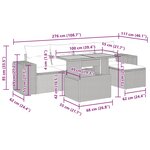 vidaXL Salon de jardin avec coussins 6 Pièces beige résine tressée