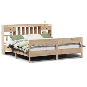 vidaXL Lit bibliothèque sans matelas 180x200 cm bois massif de pin