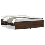 vidaXL Cadre de lit sans matelas chêne marron 180x200 cm